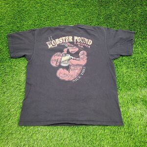 Vintage 90s Funny Lobster Shirt XL 23x26 Black